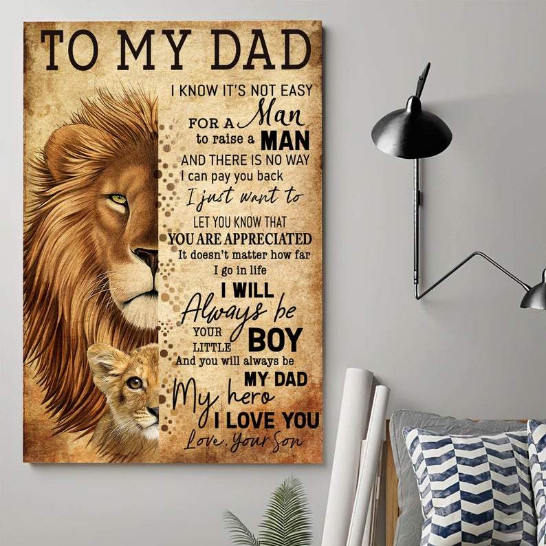 To My Dad Canvas