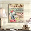 To My Daughter Elephant Canvas Prints Wall Art Decor