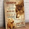 To My Daughter I Want You To Believe Deep In Your Heart Wolf Canvas