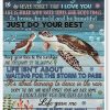 To My Daughter Never Forget That I Love You With Love And Kisses Mom Turtle Canvas