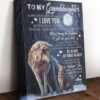 To My Granddaughter Always Remember How Much I Love You As You Grow Older Wolf Canvas