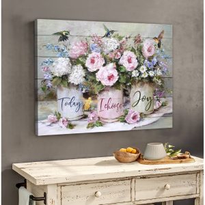 Today I Choose Joy 2 Hummingbird Canvas Prints Wall Art Decor 2