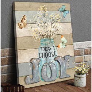 Today I Choose Joy Butterflies Canvas Prints Wall Art Decor 3