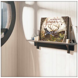 Top 10 Beautiful Buck And Doe Canvas We Decided On Forever Husband And Wife Wall Art Decor 3