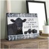 Top 10 Beautiful Farmhouse Canvas Live Like Someone Left The Gate Open Angus Cow Wall Art Decor