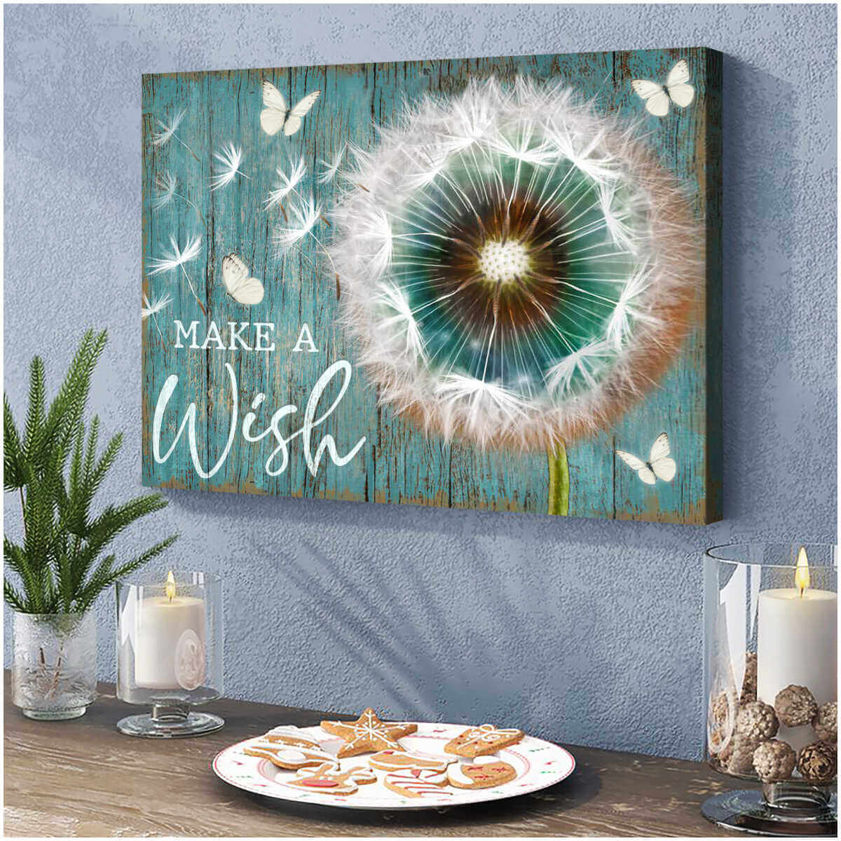 Top 10 Dandelion And Butterfly Canvas Make A Wish Wall Art