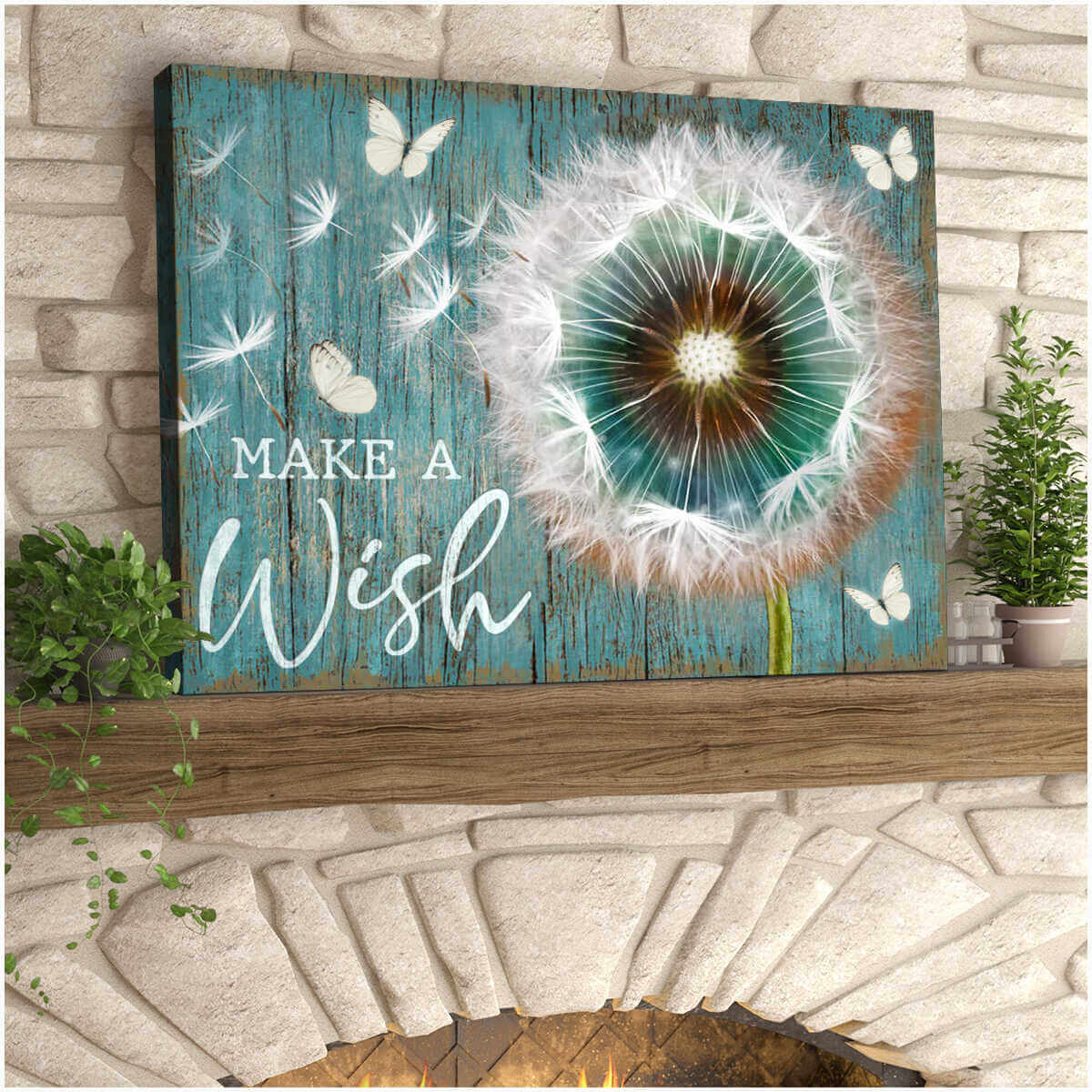 Top 10 Dandelion And Butterfly Canvas Make A Wish Wall Art