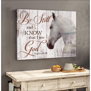 Top 10 Gorgeous Horse Canvas Be Still And Know That I Am God Wall Art Decor 2