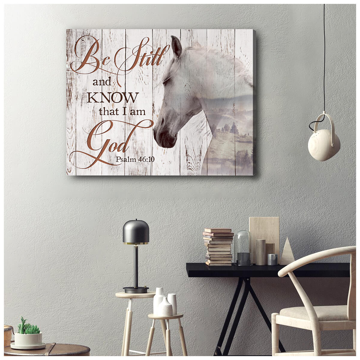Top 10 Gorgeous Horse Canvas Be Still And Know That I Am God Wall Art Decor