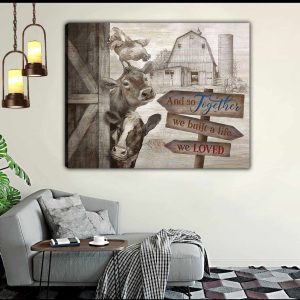 Top 5 Beautiful Farm Animals Wall Art Decor Together We Built A Life We Loved Canvas 3