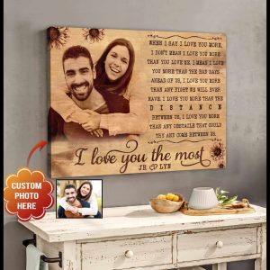 Top 8 Custom Photo And Name Canvas I Love You The Most Wall Art Decor 3