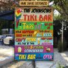 Tropical Parrot Tiki Bar Is Always Open Custom Classic Metal Signs