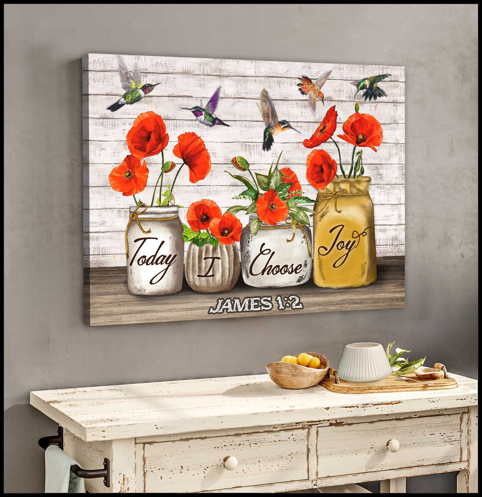 Tulips-And-Hummingbirds-Today-I-Choose-Joy-Canvas-Prints-Wall-Art-Decor-2 Tulips And Hummingbirds Today I Choose Joy Canvas Prints Wall Art Decor 2