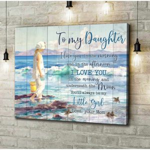 Turtle Canvas To My Daughter I Love You Wall Art Decor 2