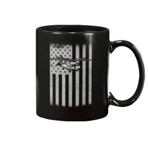 USA Flag Helicopter Mug Veterans Fathers Day Mug 1