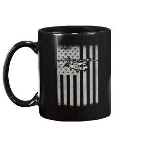 USA Flag Helicopter Mug Veterans Fathers Day Mug 2