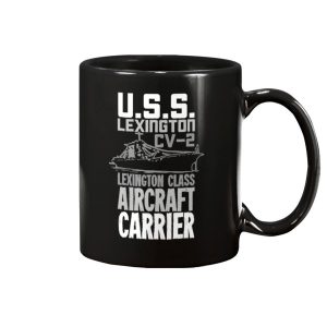 USS Lexington CV-2 Aircraft Carrier Gift For A Veteran Mug 1 USS Lexington CV 2 Aircraft Carrier Gift For A Veteran Mug 1