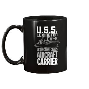 USS Lexington CV-2 Aircraft Carrier Gift For A Veteran Mug 2 USS Lexington CV 2 Aircraft Carrier Gift For A Veteran Mug 2