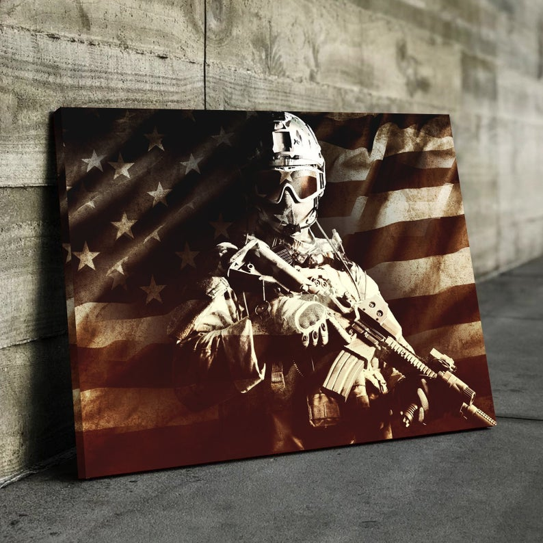 Veteran Canvas Gift For Veteran Canvas Prints Wall Art Decor