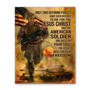 Veteran Canvas Only Two Defining Forces Have Ever Offered To Die For You Jesus Christ Canvas Prints Wall Art Decor