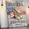 Veteran Canvas Veterans And We Know That In All Things God Works For The Good Of Those Who Love Him Canvas Prints Wall Art Decor