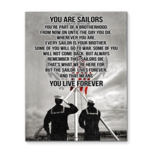 Veteran Canvas You Are Sailors You're Part Of A Brotherhood