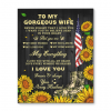 Veteran To My Gorgeous Wife Canvas Never Forget That I Love You Sunflowers Canvas Prints Wall Art Decor