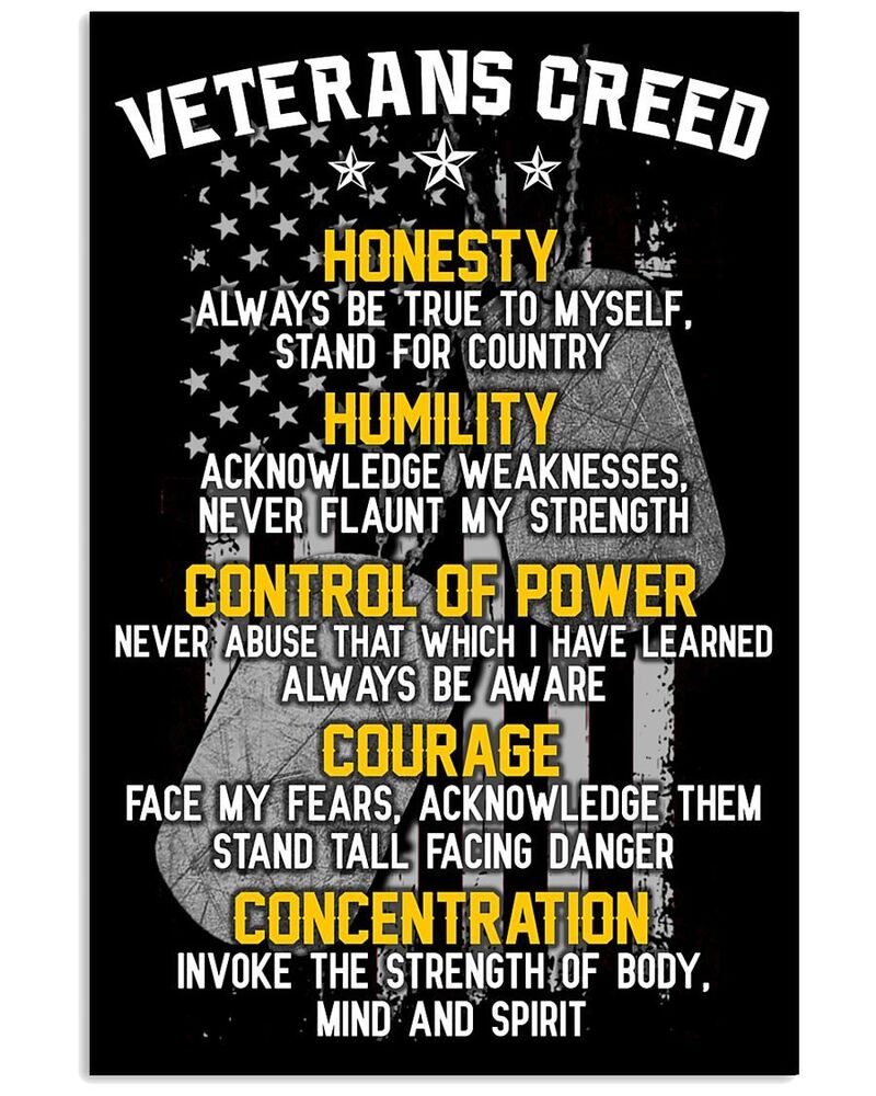 Veterans-Creed-Honesty-Always-Be-True-To-Myself-Stand-For-Country-Canvas-Prints-Wall-Art-Decor Veterans Creed Honesty Always Be True To Myself