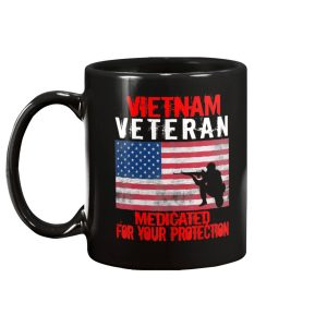 Vietnam Veteran Medicated For Your Protection Mug 2