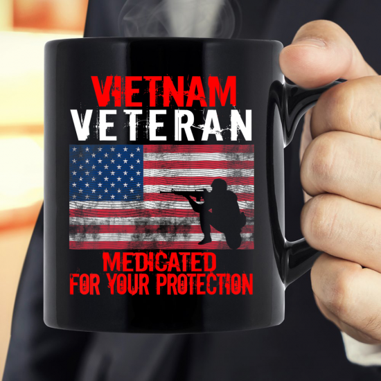 Vietnam Veteran Medicated For Your Protection Mug