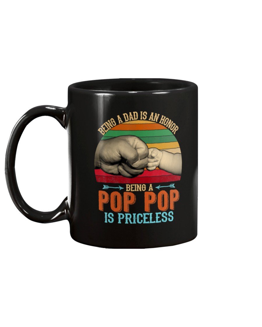 Vintage-Being-A-Dad-Is-An-Honor-Being-A-Pop-Pop-Is-Priceless-Mug-2 Vintage Being A Dad Is An Honor Being A Pop Pop Is Priceless Mug 2
