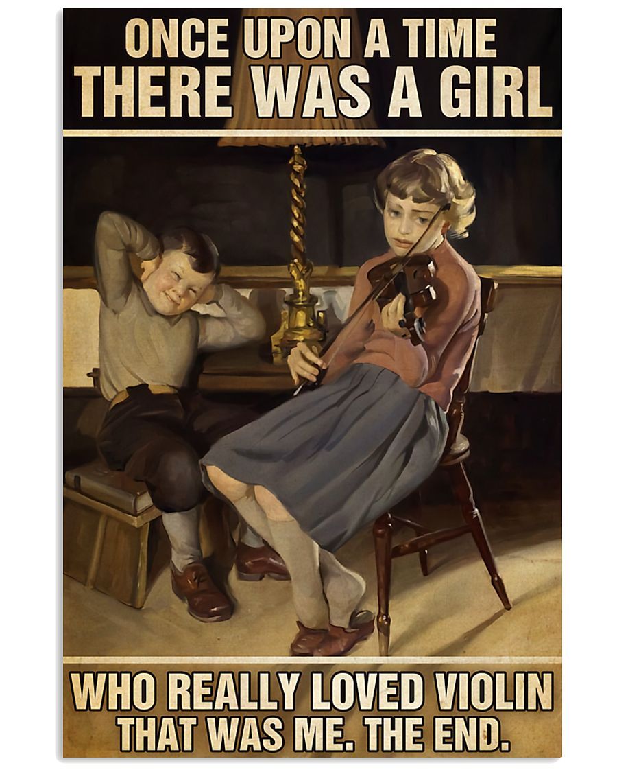 Violin Girl Canvas Once Upon A Time There Was A Girl Who Really Loved Violin Canvas Prints Wall Art Decor