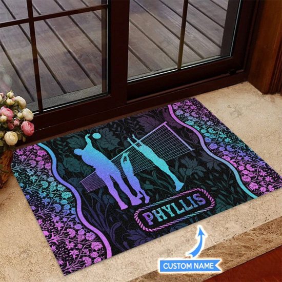 Volleyball Personalized Custom Name Doormat Welcome Mat 2