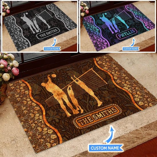 Volleyball Personalized Custom Name Doormat Welcome Mat