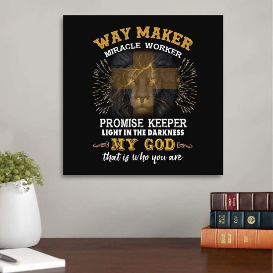 Way Maker Miracle Worker Christian Wall Art Canvas