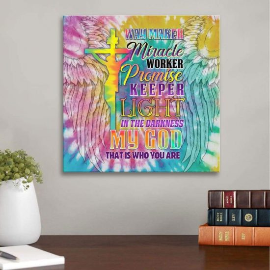 Way Maker Wall Art - Christian Song Lyrics Wall Art Canvas