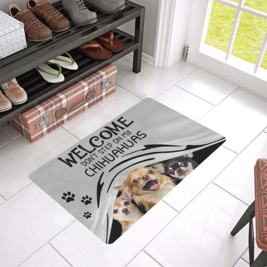 Welcome Don't Step On My Chihuahua Dogs Lover Doormat Welcome Mat