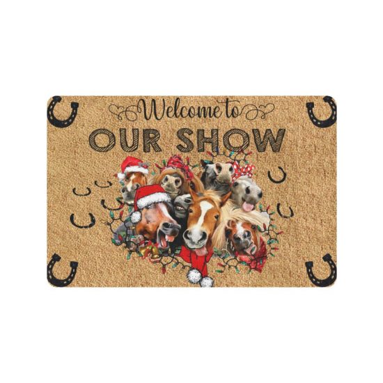 Welcome To Our Show Horses Lover Doormat Welcome Mat 1