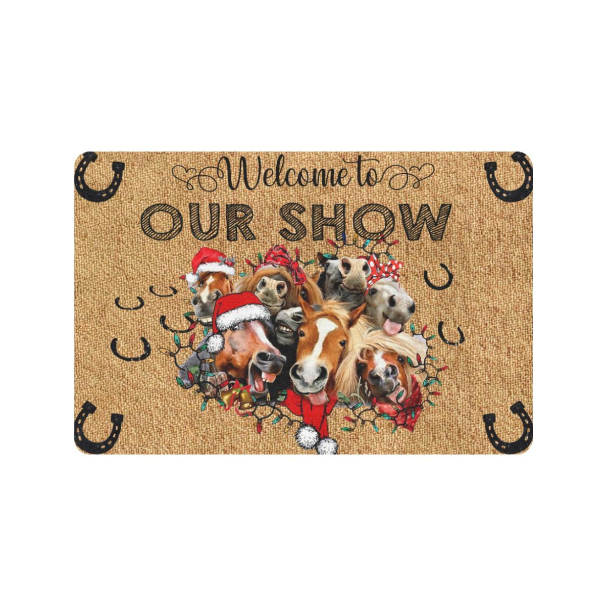 Welcome-To-Our-Show-Horses-Lover-Doormat-Welcome-Mat-1 Welcome To Our Show Horses Lover Doormat Welcome Mat 1