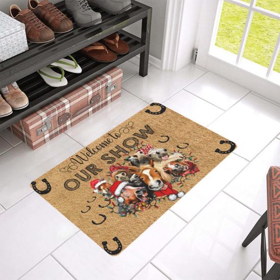 Welcome To Our Show Horses Lover Doormat Welcome Mat