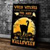 When Witches Go Riding And Black Cats Are Seen The Moon Canvas Prints