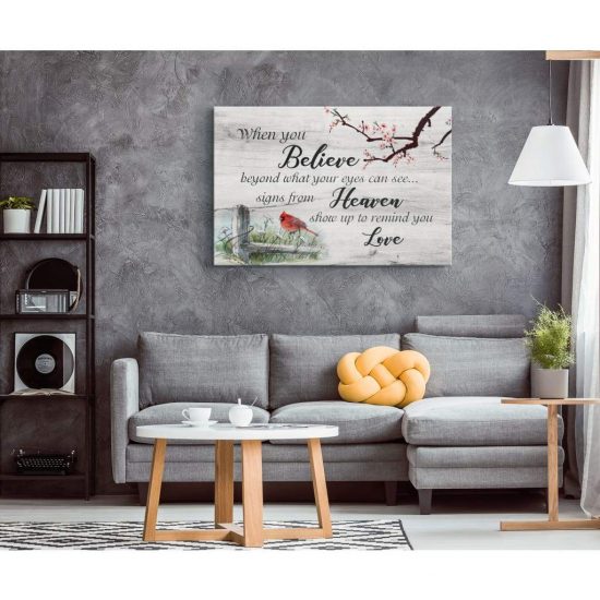 When You Believe Beyond What Your Eyes Can See Christian Wall Art Canvas 1