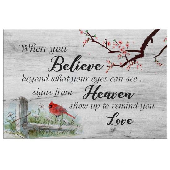 When You Believe Beyond What Your Eyes Can See Christian Wall Art Canvas 2