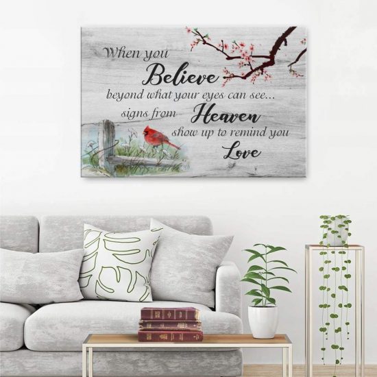 When You Believe Beyond What Your Eyes Can See Christian Wall Art Canvas