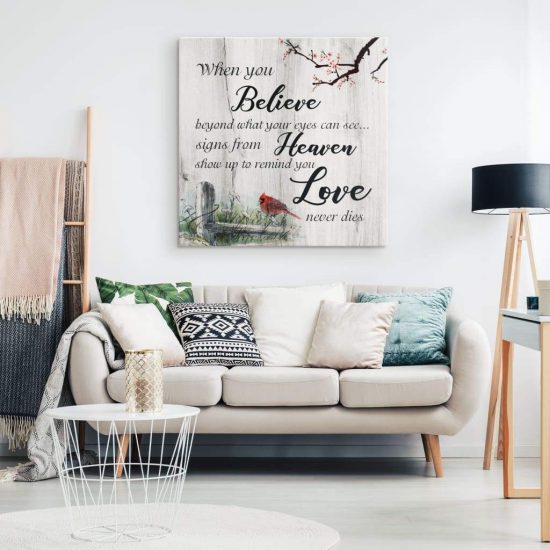 When You Believe Beyond What Your Eyes Can See Signs From Heaven Canvas Wall Art 1