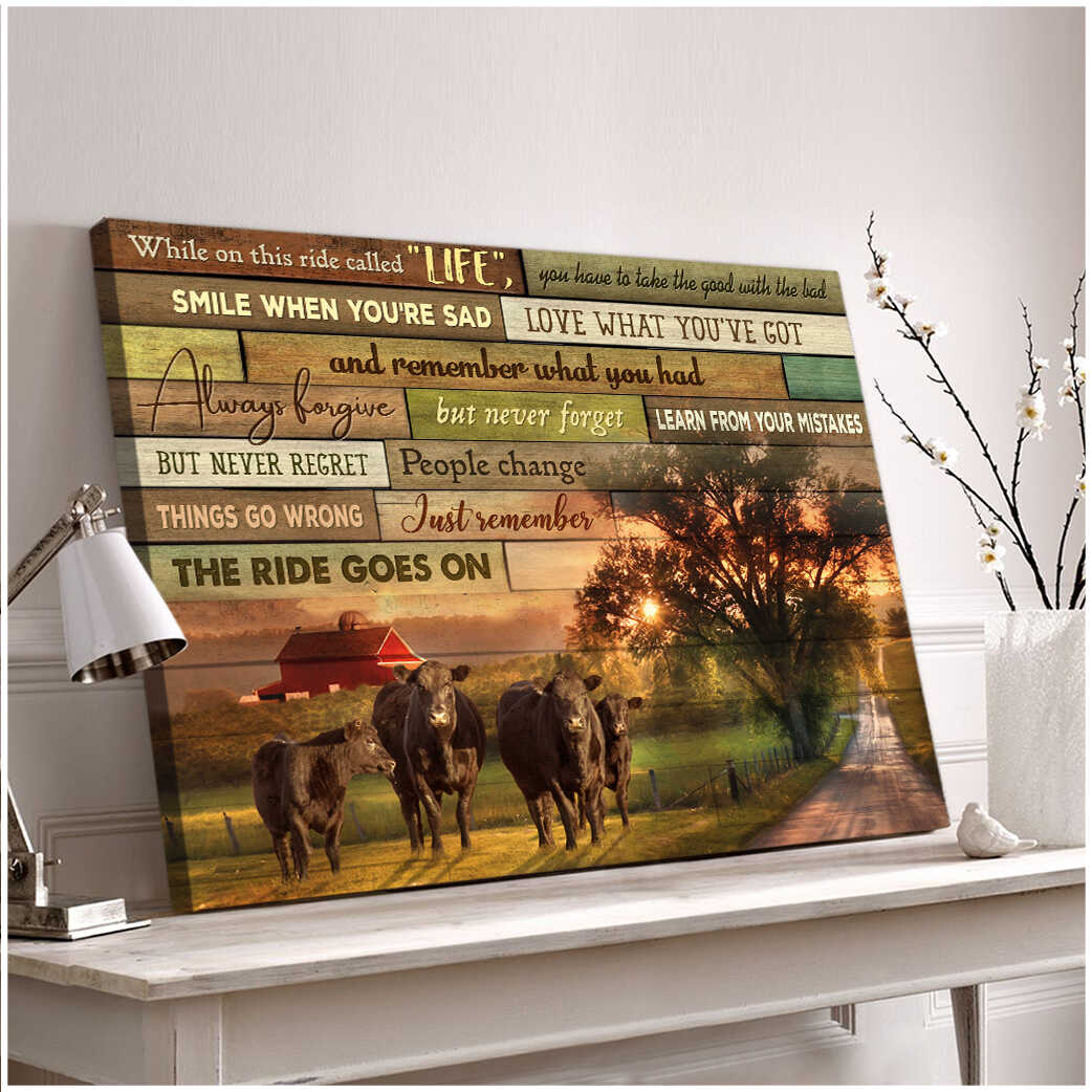 While-On-This-Ride-Farm-Angus-Cows-Canvas-Prints-Wall-Art-Decor-2 While On This Ride Farm Angus Cows Canvas Prints Wall Art Decor 2