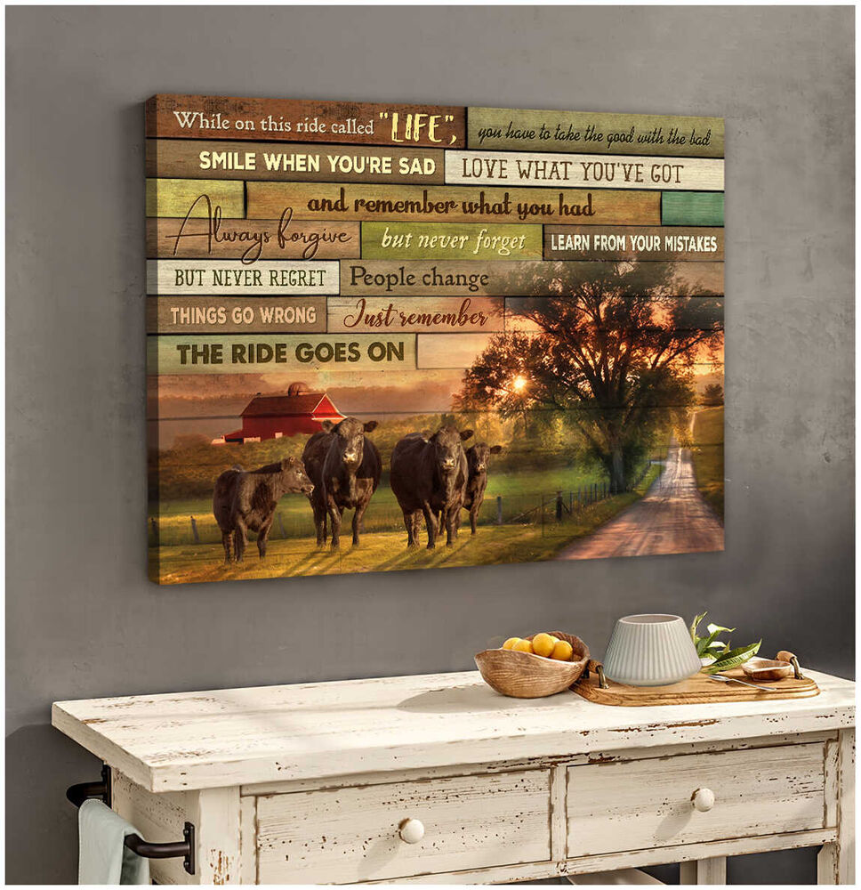 While-On-This-Ride-Farm-Angus-Cows-Canvas-Prints-Wall-Art-Decor-3 While On This Ride Farm Angus Cows Canvas Prints Wall Art Decor 3