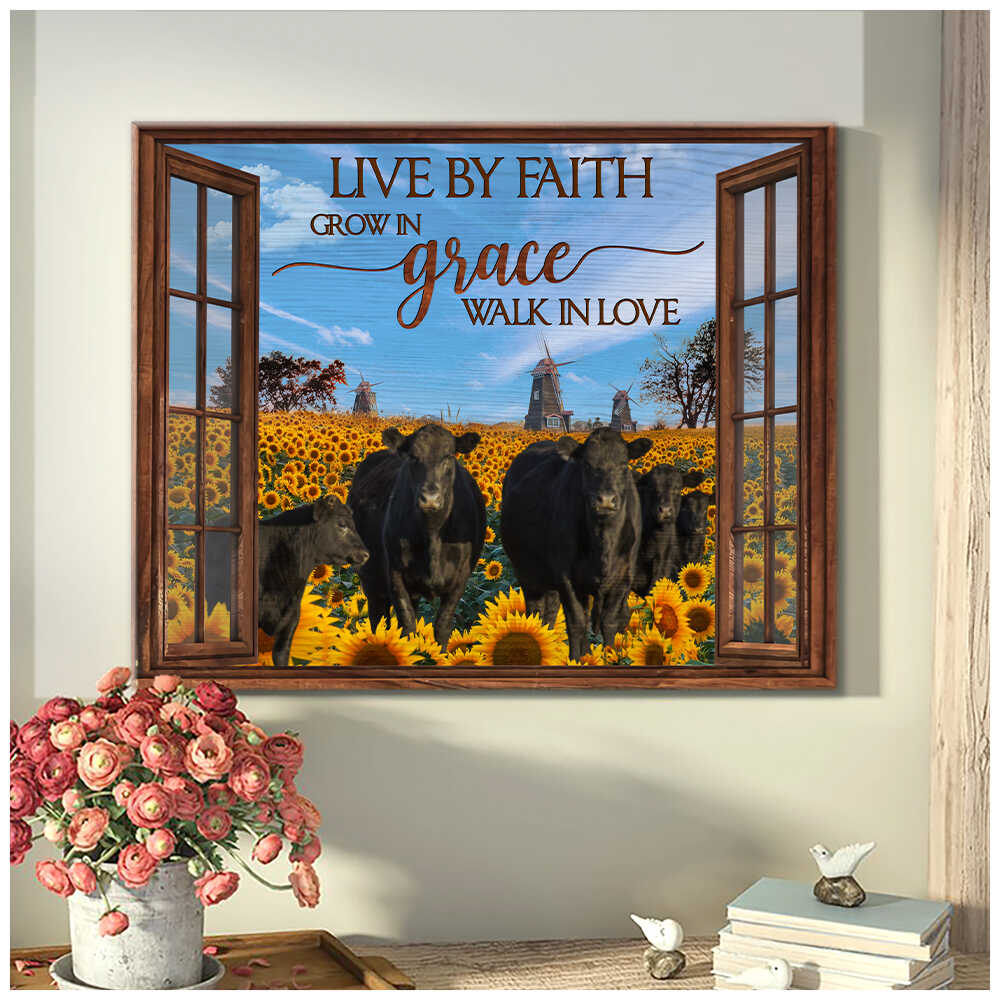 Window-Farm-Angus-Cows-Live-By-Faith-Canvas-Prints-Wall-Art-Decor-3 Window Farm Angus Cows Live By Faith Canvas Prints Wall Art Decor 3