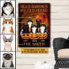 Witch Black Cat Hello Darkness My Old Friend Custom Classic Metal Signs
