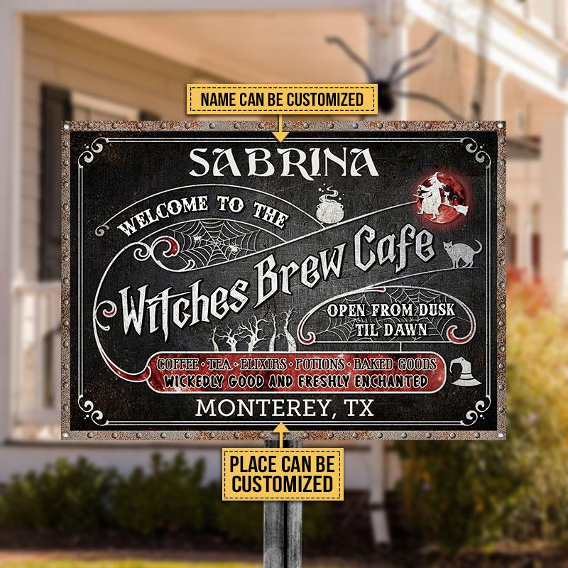 Witch Brew Cafe Custom Classic Metal Signs